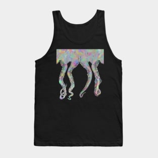 Weird rainbow octopus - yellow Tank Top